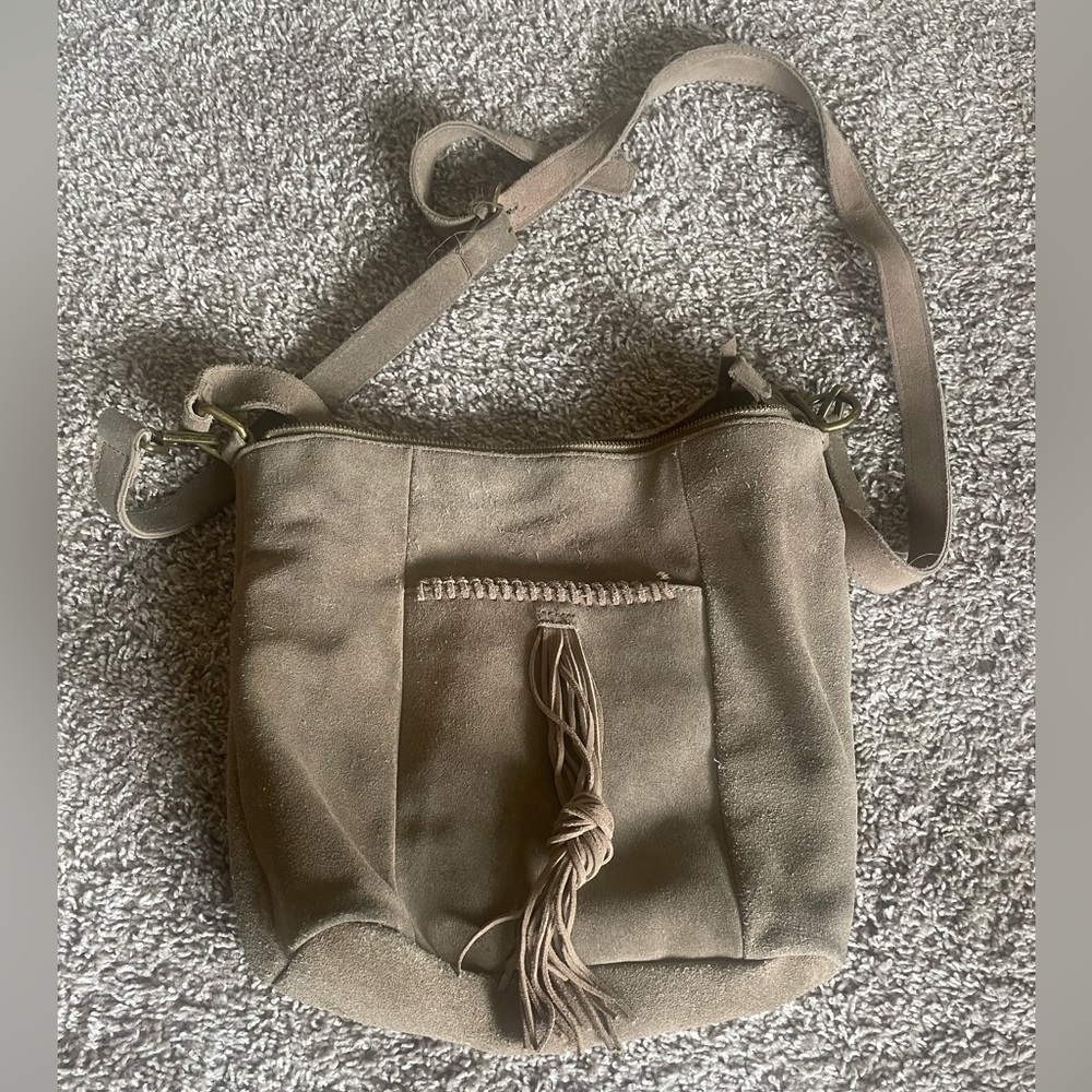 Vintage Lucky Brand suede handbag